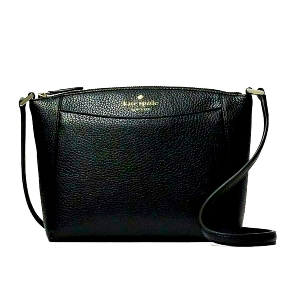NWT Kate Spade Monica Crossbody Black Leather Handbag Purse (New In Bag)